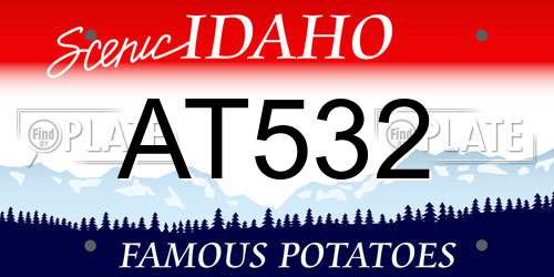 AT532 Idaho License Plate