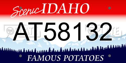 AT58132 Idaho License Plate