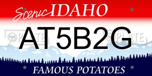 AT5B2G Idaho License Plate