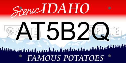 AT5B2Q Idaho License Plate