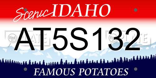 AT5S132 Idaho License Plate