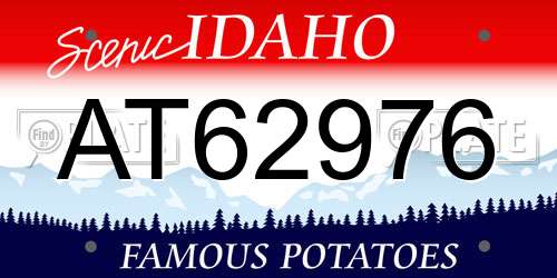 AT62976 Idaho License Plate