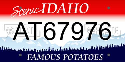 AT67976 Idaho License Plate