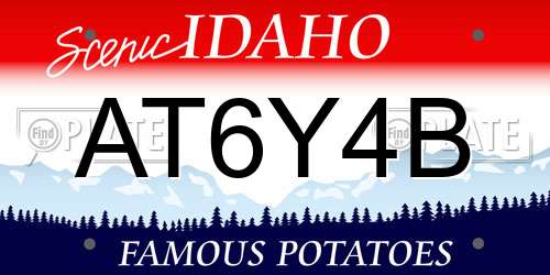 AT6Y4B Idaho License Plate