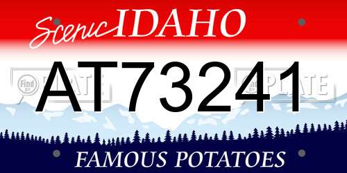 AT73241 Idaho License Plate