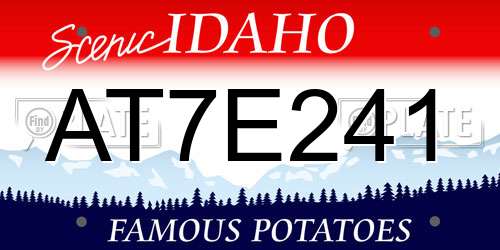 AT7E241 Idaho License Plate