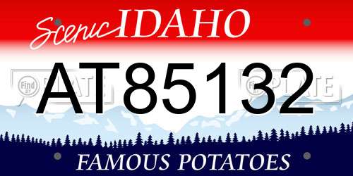 AT85132 Idaho License Plate