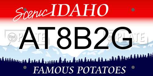 AT8B2G Idaho License Plate