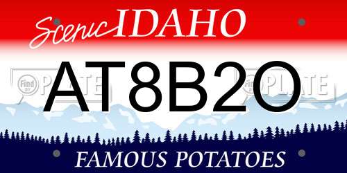AT8B2O Idaho License Plate
