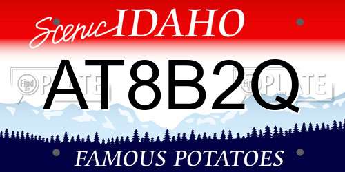 AT8B2Q Idaho License Plate