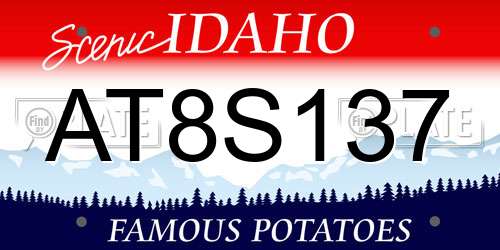 AT8S137 Idaho License Plate