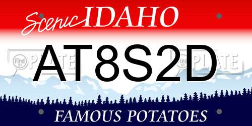 AT8S2D Idaho License Plate