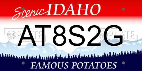 AT8S2G Idaho License Plate