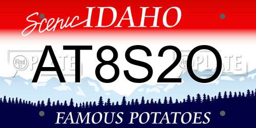 AT8S2O Idaho License Plate