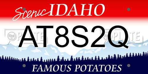 AT8S2Q Idaho License Plate