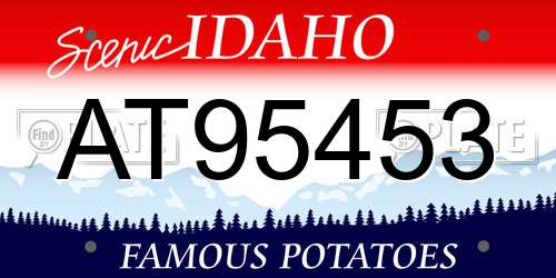 AT95453 Idaho License Plate