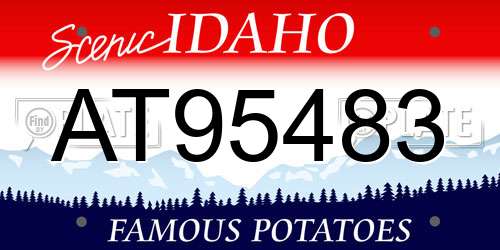 AT95483 Idaho License Plate
