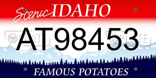 AT98453 Idaho License Plate