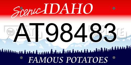 AT98483 Idaho License Plate