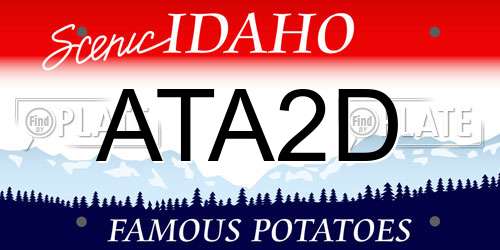 ATA2D Idaho License Plate