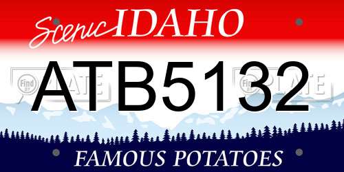 ATB5132 Idaho License Plate