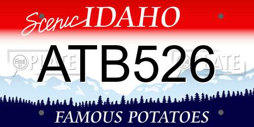 ATB526 Idaho License Plate