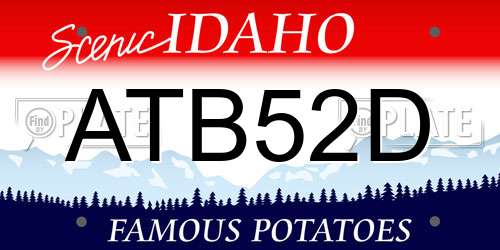 ATB52D Idaho License Plate