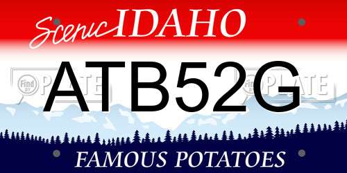 ATB52G Idaho License Plate