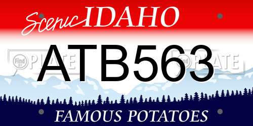 ATB563 Idaho License Plate