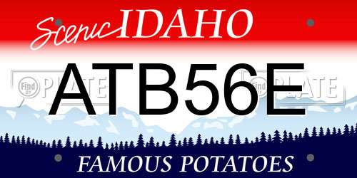 ATB56E Idaho License Plate