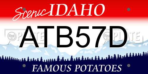 ATB57D Idaho License Plate