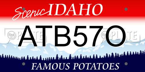 ATB57O Idaho License Plate