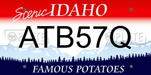 ATB57Q Idaho License Plate