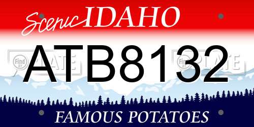 ATB8132 Idaho License Plate