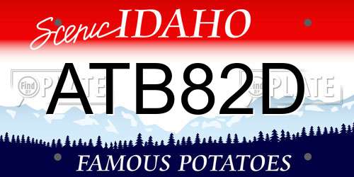 ATB82D Idaho License Plate