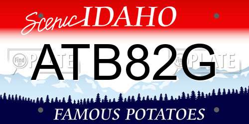 ATB82G Idaho License Plate