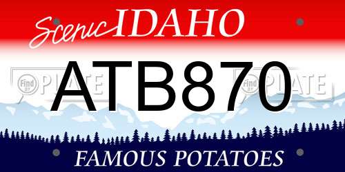 ATB870 Idaho License Plate