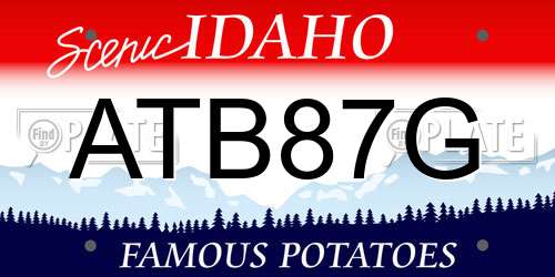 ATB87G Idaho License Plate