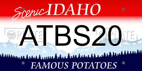 ATBS20 Idaho License Plate