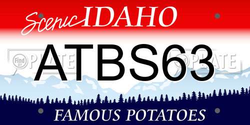 ATBS63 Idaho License Plate