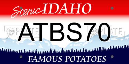 ATBS70 Idaho License Plate