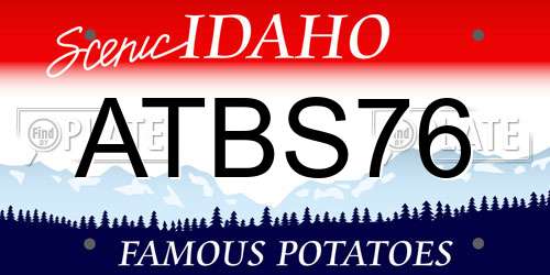 ATBS76 Idaho License Plate