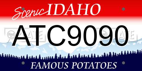 ATC9090 Idaho License Plate