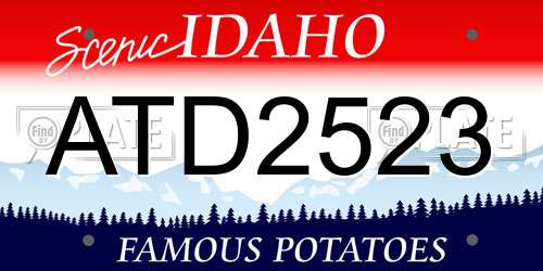 ATD2523 Idaho License Plate