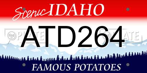 ATD264 Idaho License Plate
