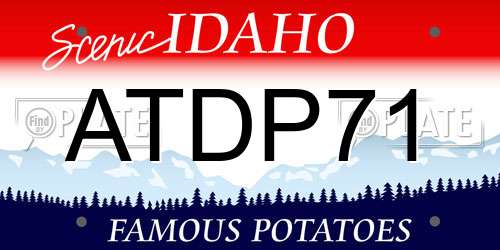ATDP71 Idaho License Plate