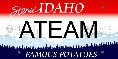 ATEAM Idaho License Plate