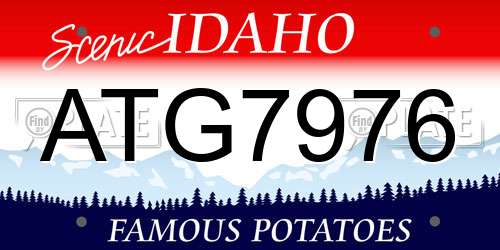 ATG7976 Idaho License Plate