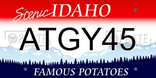 ATGY45 Idaho License Plate