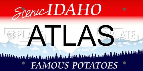 ATLAS Idaho License Plate
